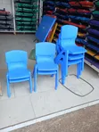Royal Comfort Blue Plastic School Chair - 1