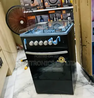 Volcano 50x50 4 Gas Black Oven Cooker