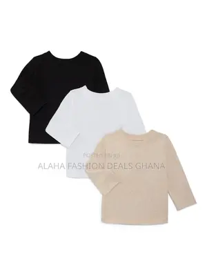 Garanimals Baby Girls Long-Sleeve Solid Tees, 3-Pack
