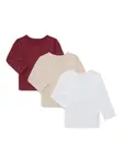 Garanimals Baby Girls Long-Sleeve Solid Tees, 3-Pack - 2