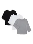 Garanimals Baby Girls Long-Sleeve Solid Tees, 3-Pack - 3