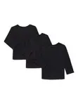 Garanimals Baby Girls Long-Sleeve Solid Tees, 3-Pack - 5