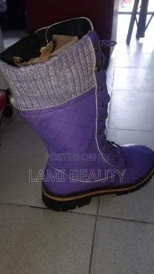 Purple High Top Boots - Size 39