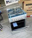 Sleek Volcano 50x50cm 4 Gas Cooker with Glass Lid (Gray) - 1