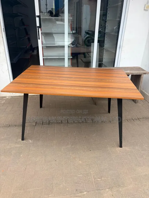 Wood and Metal Dining Table - 1