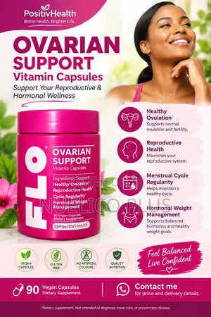 PositivHealth Ovarian Support Vitamin Capsules - 90 Vegan Capsules