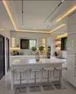 Beautiful Kitchen Cabinet with Island and Stools - 1