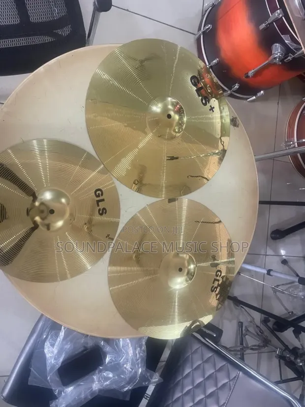 GLS Cymbal Set: 18" Crash, 16" Crash, 14" Hi-Hat - 1