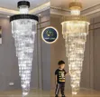 Villa 700mmx2100mm 10-Layer Crystal Chandelier Light - 2