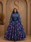 Maxi Top and Skirt with Scarf - 1