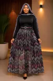 Maxi Top and Skirt with Scarf - 2