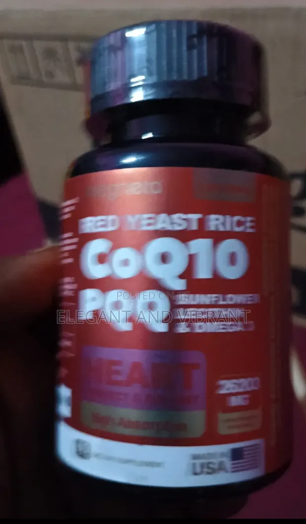 Red Yeast Rice, CoQ10, Omega-3 & PQQ Supplement - 1