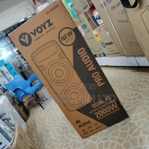 Voyz 2000W Portable Bluetooth Speaker with Microphone - 1