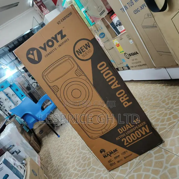Voyz 2000W Bluetooth Portable Speaker with Microphone - 1