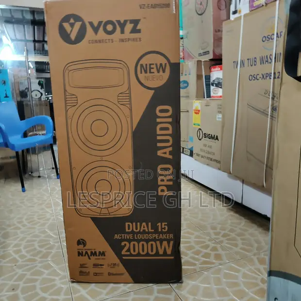 Voyz 2000W Bluetooth Portable Speaker with Mic & Stand - 1