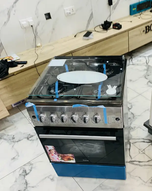 Ferre 60x60 Auto Ignition 4 Gas Burner Oven Grill - 1