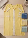 Ladies Bubu Elegant Striped Cotton Kaftan Maxi Dress - 1