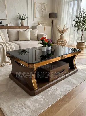 Walnut Brown Coffee Table & TV Stand Set