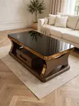Walnut Brown Coffee Table & TV Stand Set - 3