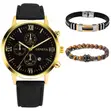Men's Geneva Watch and Bracelet Gift Set - 1