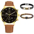 Men's Geneva Watch and Bracelet Gift Set - 3