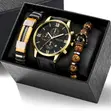 Men's Geneva Watch and Bracelet Gift Set - 4