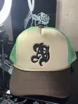 Men's Brown Leather & Cotton Baseball Cap - 2