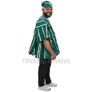 Authentic Green and White Batakari for Men