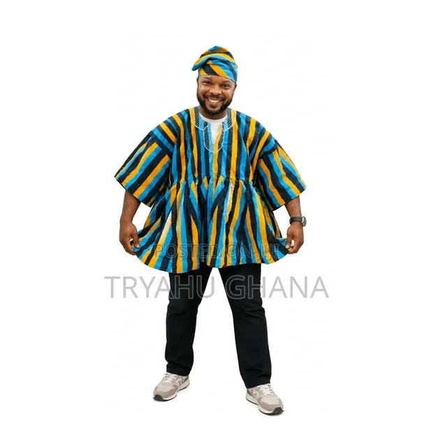 Tryahu Yellow-Blue-Black Fugu Smock - 1