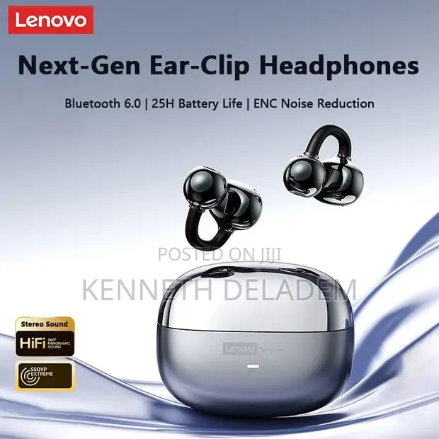 Lenovo LE302 Ear Clip Bluetooth Earphones - 1