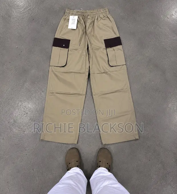 Cream Side Pocket Utility Pant - 1