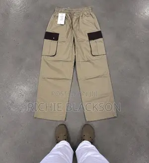 Cream Side Pocket Utility Pant