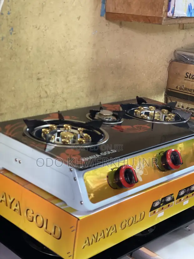 3-Burner Glass Top Gas Cooker - 1