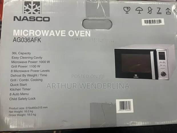 Nasco 36L Grill Microwave AG036AFK - 1