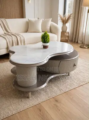 Cloud Flowers Marble Top Coffee Table
