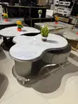 Cloud Flowers Marble Top Coffee Table - 2