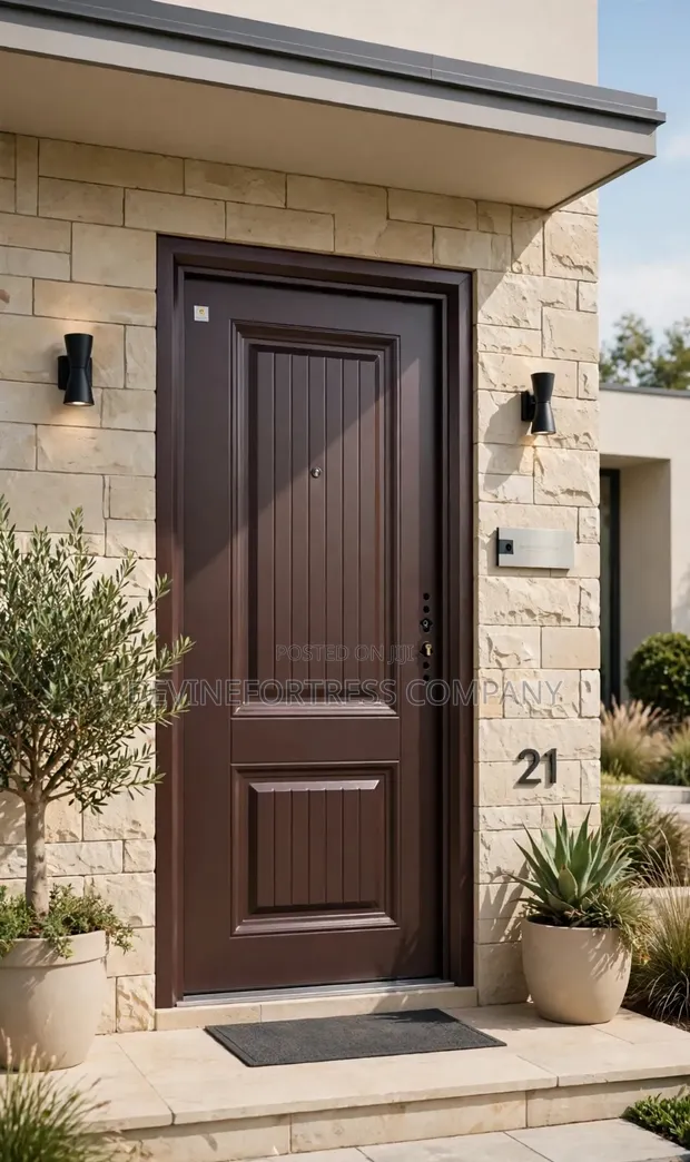 Quality Elegant Paladin Single Door - Coffee Brown - 1