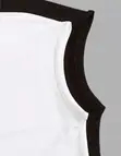 SHEIN Basic High Neck Tops - White & Dark Coffee - 2