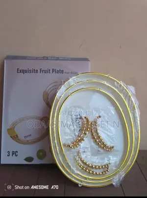 Quality 3-Set Serving Tray - Gold