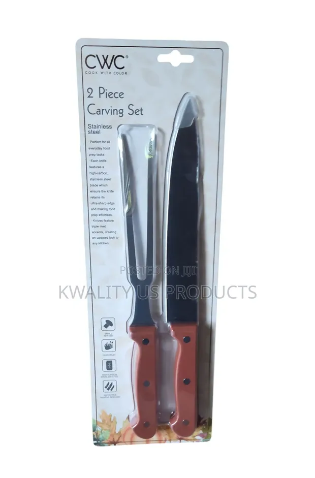 CWC 2-Piece Carving Knives Set with Cover - 1