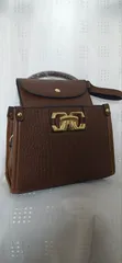 Classic Brown Leather Corporate Bag - 1