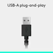 Logitech H390 Wired USB Headset - Black - 3