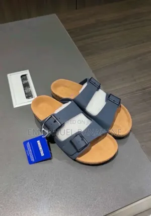 Birkenstock Arizona Burgundy Two Strap Slides