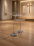 Modern Acrylic and Stainless Steel Pulpit - 1