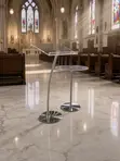 Modern Acrylic and Stainless Steel Pulpit - 2