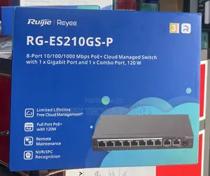 Ruijie Reyee RG-ES210GS-P 8-Port Gigabit Cloud Managed Switch 120W