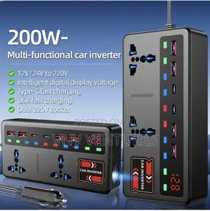 Car/Truck Power Inverter 12V/24V to 220V - 200W