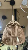 Handwoven Rattan/Jute Pendant Light - 1