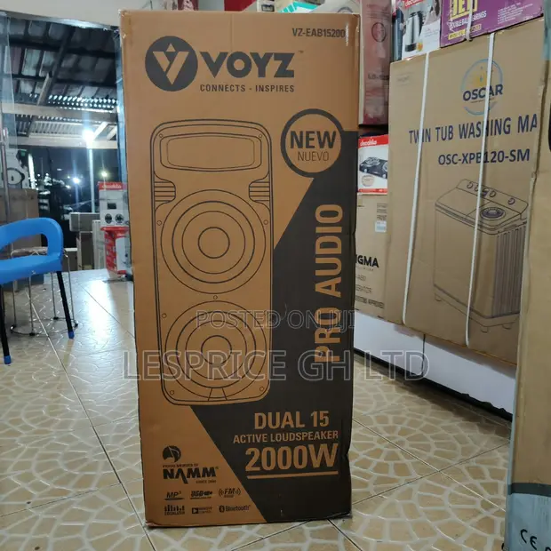 Voyz 2000W Bluetooth Portable Speaker with Microphone - 1
