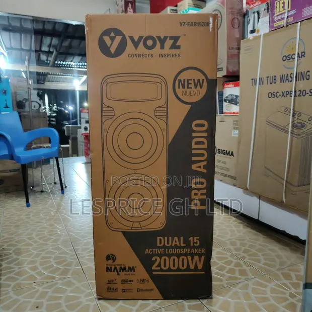 Voyz 2000W Bluetooth Portable Speaker with Microphone - 1